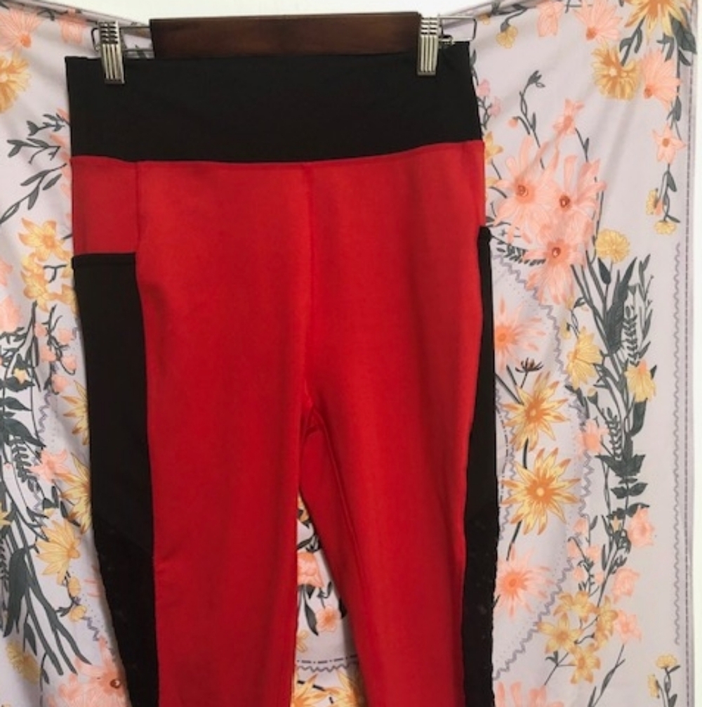 Red leggings